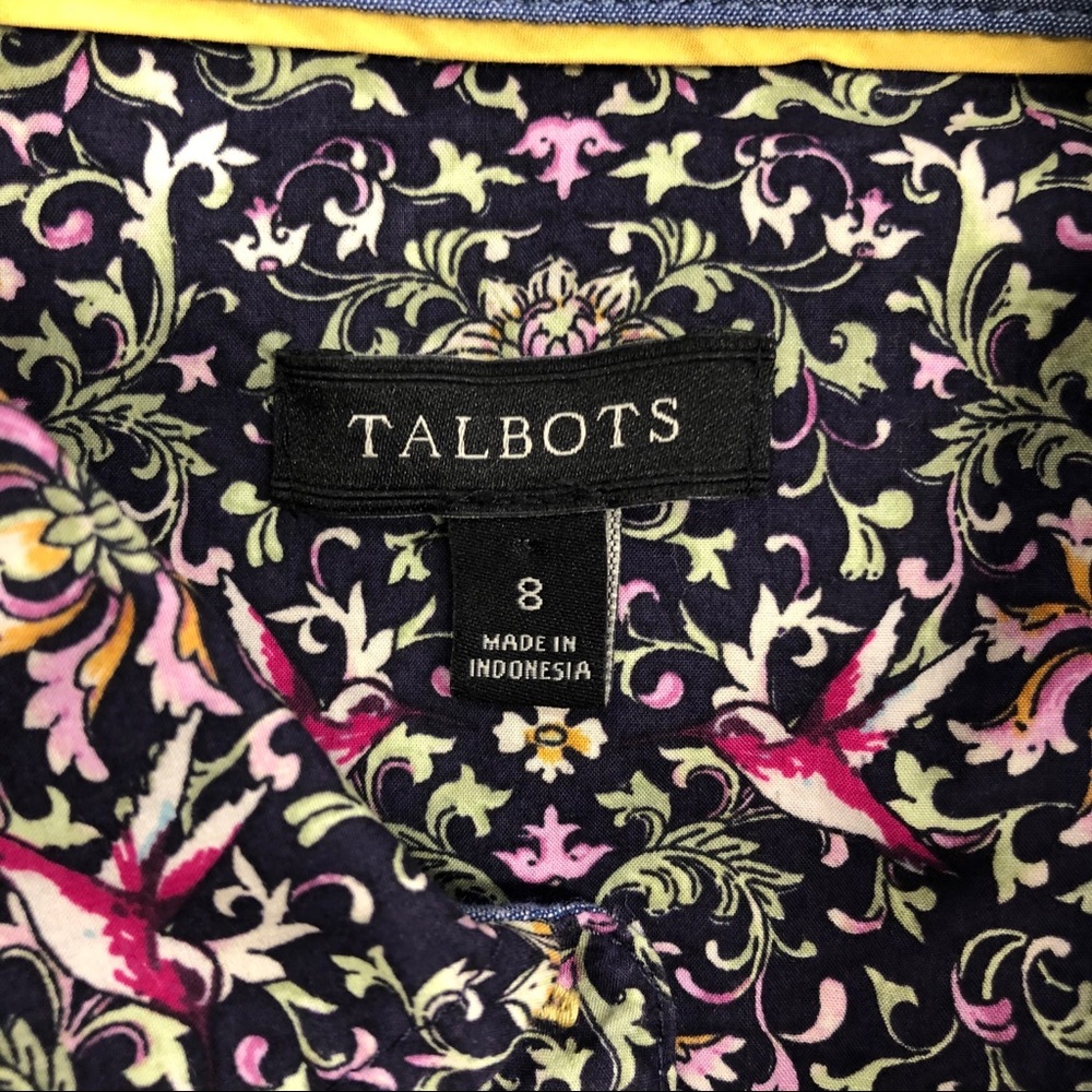 Talbots Floral Button Up - Picture 3 of 6